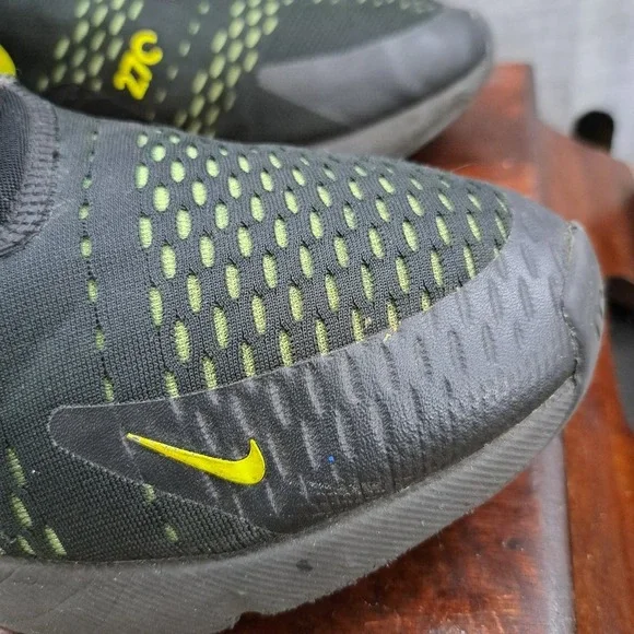 %Nike Air Max 270 Black Volt Oil Grey AH8050-017 Running Shoes / A37 - Picture 8 of 11